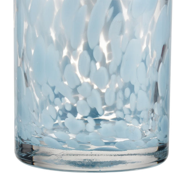 Atlas Casta Vase - Elegant Light Glass Accent with Textured Finish for Timeless Home Decor Display Blue AC11163-01