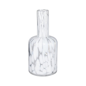 Atlas Casta Vase - Elegant Light Glass Accent with Textured Finish for Timeless Home Decor Display White AC11163-02