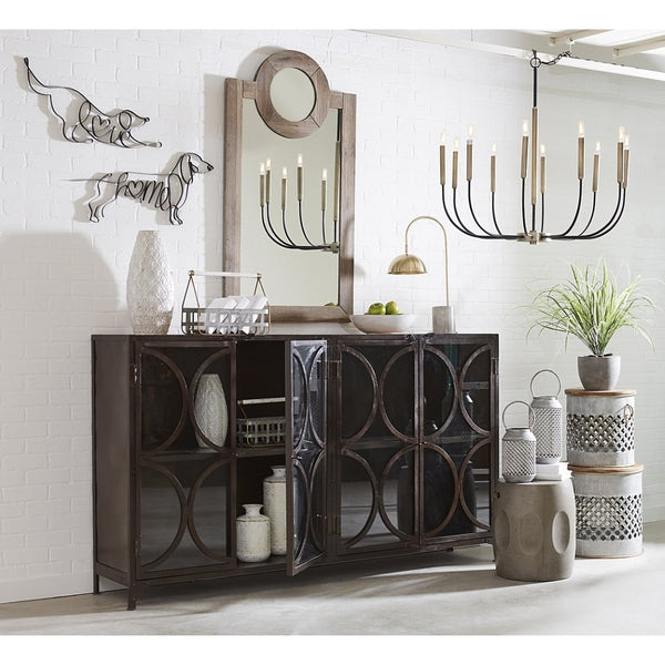 Atlas Catcliffe Rustic Baskets Set of 2 - Galvanized Metal with Wood Handles for Stylish Storage Solutions AC11164-01S
