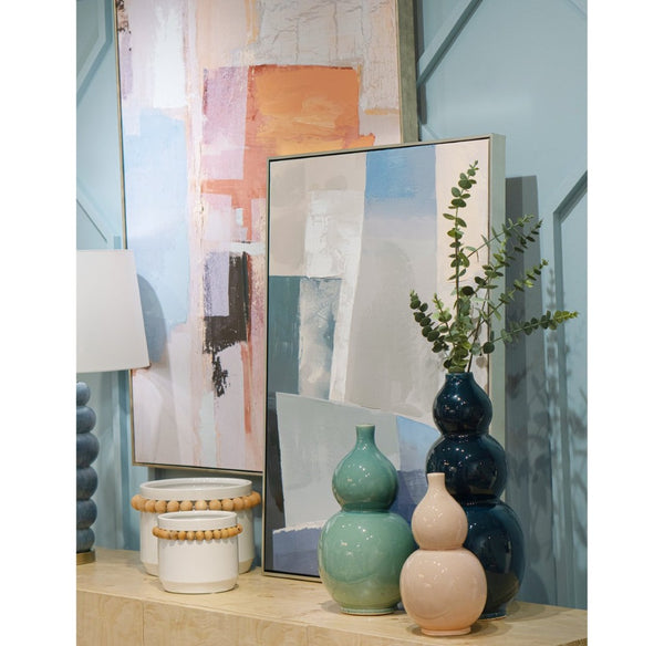 Atlas Celia Vase - Sculptural Seafoam Green Decorative Piece for Modern Tabletops and Coastal Decor AC11166-01