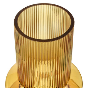 Atlas Cenon Vase - Sculptural Golden-Ochre Glass Accent for Elegant Floral Displays and Home Decor Large AC11167-02