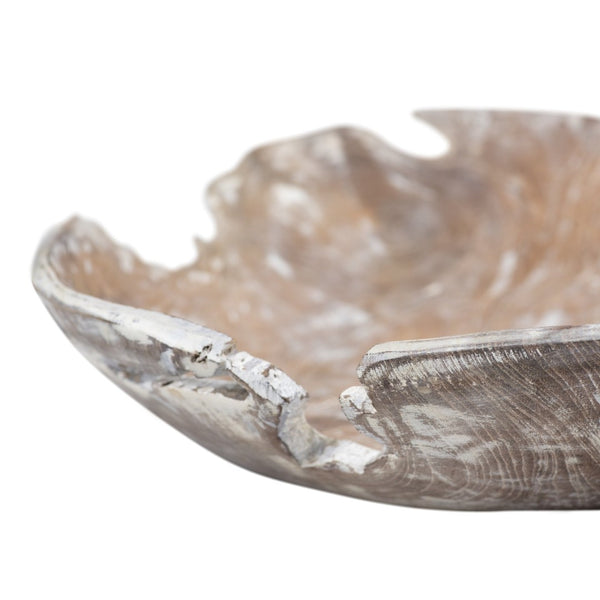 Atlas Charbin Bowl - Hand-Finished Teak Centerpiece with Wabi-Sabi Aesthetics for Stylish Interiors AC11170-01