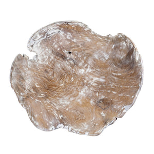 Atlas Charbin Bowl - Hand-Finished Teak Centerpiece with Wabi-Sabi Aesthetics for Stylish Interiors AC11170-01