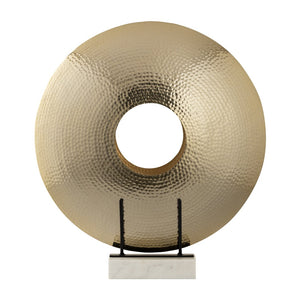 Atlas Charged Decorative Sculpture - Modern Minimalist Design with Polished Brass and Marble Base Focal Point AC11171-01