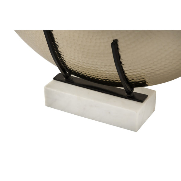 Atlas Charged Decorative Sculpture - Modern Minimalist Design with Polished Brass and Marble Base Focal Point AC11171-01