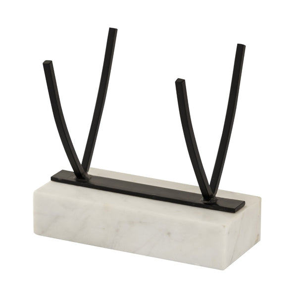 Atlas Charged Decorative Sculpture - Modern Minimalist Design with Polished Brass and Marble Base Focal Point AC11171-01