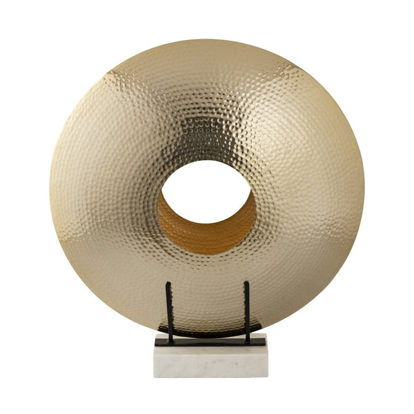 Atlas Charged Decorative Sculpture - Modern Minimalist Design with Polished Brass and Marble Base Focal Point AC11171-01