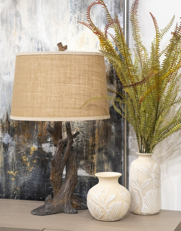 Atlas Charlotte Vase - Elegant Earthenware with Floral Relief for Timeless Home Decor Accents Round AC11172-01