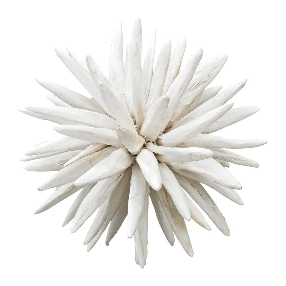 Atlas Chinook Sculptural Wooden Orb - Hand-Painted Driftwood Accent for Coastal and Modern Decor AC11176-01