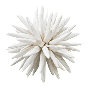 Atlas Chinook Sculptural Wooden Orb - Hand-Painted Driftwood Accent for Coastal and Modern Decor AC11176-01