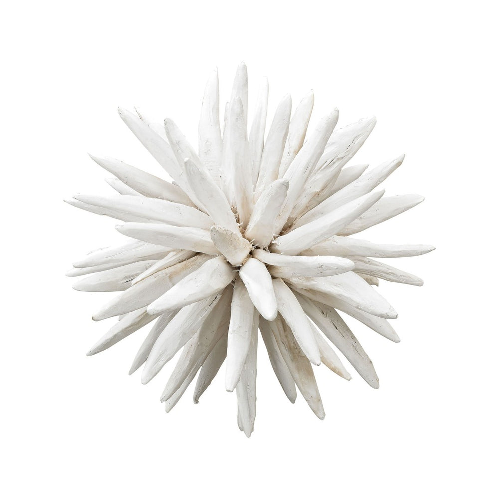 Atlas Chinook Sculptural Wooden Orb - Hand-Painted Driftwood Accent for Coastal and Modern Decor AC11176-01