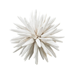 Atlas Chinook Sculptural Wooden Orb - Hand-Painted Driftwood Accent for Coastal and Modern Decor AC11176-01