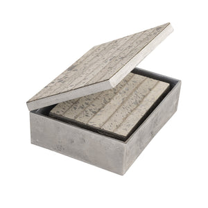 Atlas Chloe Decorative Storage Boxes Set of 2 - Luxe Metal & Hair-On-Hide for Stylish Home Organization AC11177-01S