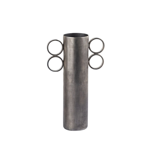Atlas Cirq Vase - Sculptural Antique Nickel Centerpiece for Modern Interiors, Perfect for Floral Displays Small Antique Nickel AC11181-01