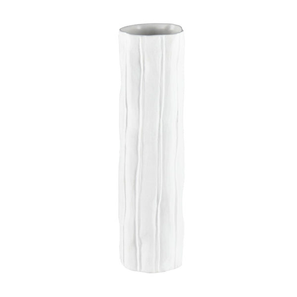 Atlas Clark Vase - Elegant Tall Earthenware Statement Piece for Modern Home Decor and Stylish Displays White AC11182-01