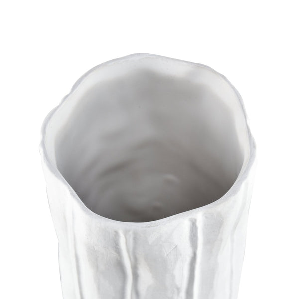 Atlas Clark Vase - Elegant Tall Earthenware Statement Piece for Modern Home Decor and Stylish Displays White AC11182-01