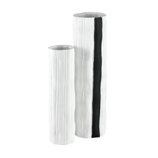 Atlas Clark Vase - Elegant Tall Earthenware Statement Piece for Modern Home Decor and Stylish Displays White AC11182-01