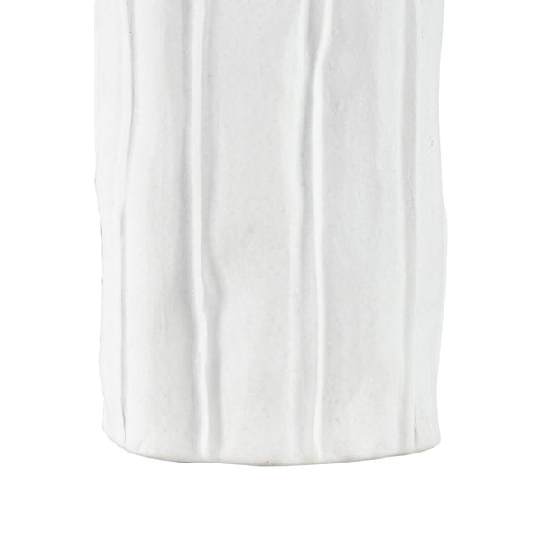 Atlas Clark Vase - Elegant Tall Earthenware Statement Piece for Modern Home Decor and Stylish Displays White AC11182-01
