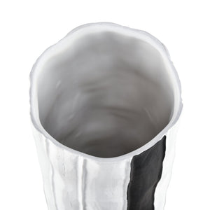 Atlas Clark Vase - Elegant Tall Earthenware Statement Piece for Modern Home Decor and Stylish Displays Striped Black AC11182-03