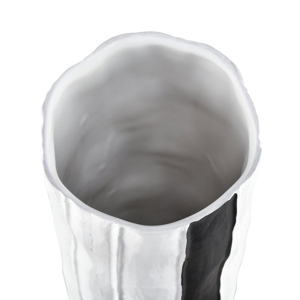 Atlas Clark Vase - Elegant Tall Earthenware Statement Piece for Modern Home Decor and Stylish Displays Striped Black AC11182-03
