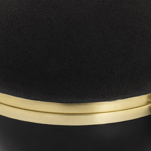 Atlas Clemmons Orb Box Set of 2 - Modern Matte Black Storage with Brass Accents for Stylish Organization AC11183-01S