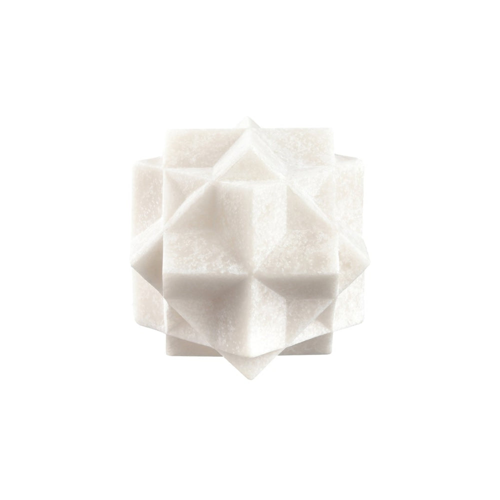 Atlas Cline Alabaster Orb - Compact Sculptural Accent for Modern Interiors & Decorative Displays 4.25" AC11184-01