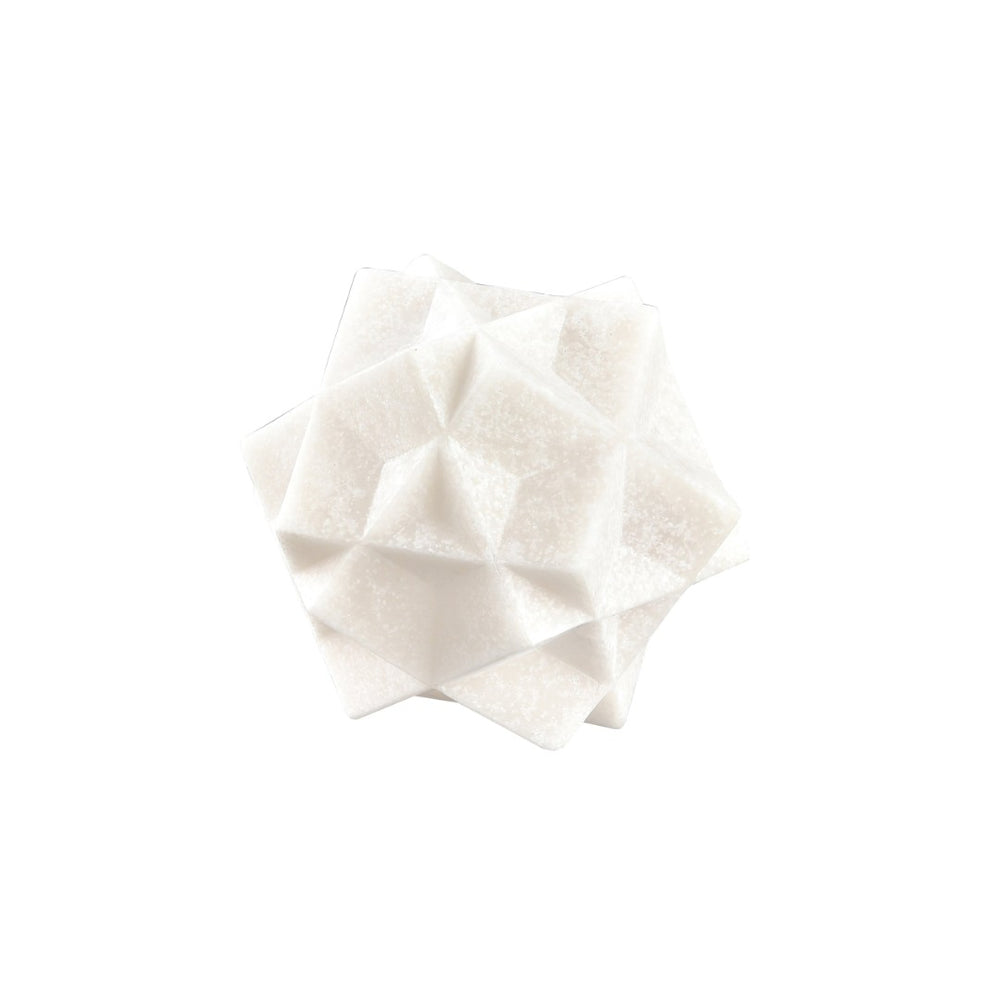 Atlas Cline Alabaster Orb - Compact Sculptural Accent for Modern Interiors & Decorative Displays 4.25" AC11184-01