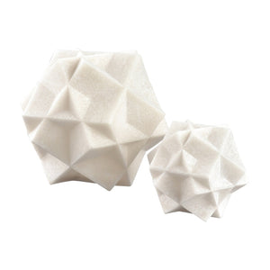 Atlas Cline Alabaster Orb - Compact Sculptural Accent for Modern Interiors & Decorative Displays 4.25" AC11184-01