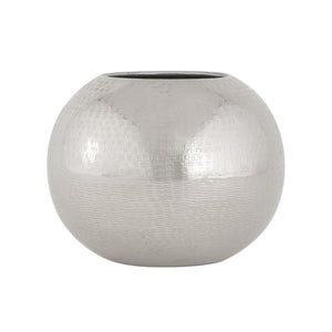 Atlas Cobia Vase - Modern Satin Nickel Accent with Etched Texture for Sophisticated Home Styling Small AC11186-01