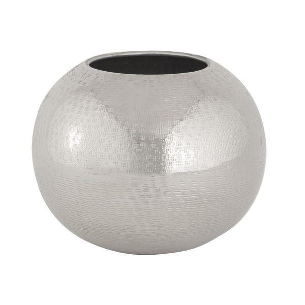 Atlas Cobia Vase - Modern Satin Nickel Accent with Etched Texture for Sophisticated Home Styling Large AC11186-02