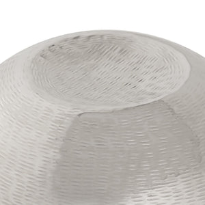 Atlas Cobia Vase - Modern Satin Nickel Accent with Etched Texture for Sophisticated Home Styling Large AC11186-02