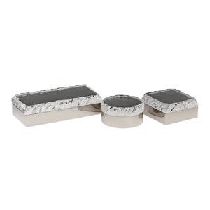 Atlas Cogar Decorative Storage Box - Elegant Polished Metal with Acrylic Lid for Jewelry and Keepsakes Rectangular Polished Nickel AC11188-01