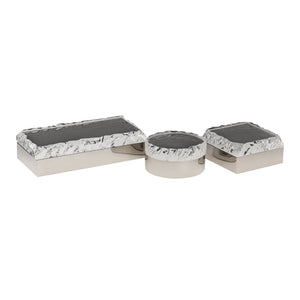 Atlas Cogar Decorative Storage Box - Elegant Polished Metal with Acrylic Lid for Jewelry and Keepsakes Round Polished Nickel AC11189-01
