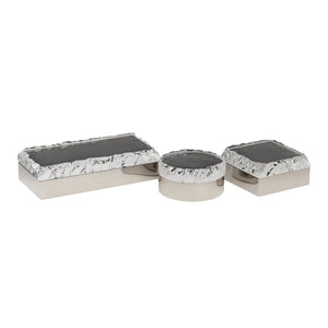Atlas Cogar Decorative Storage Box - Elegant Polished Metal with Acrylic Lid for Jewelry and Keepsakes Square Polished Nickel AC11190-01