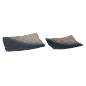 Atlas Colin Tray Set of 2 - Stylish Bronze Ombre Square Metal Trays for Home Décor & Organization AC11192-01S