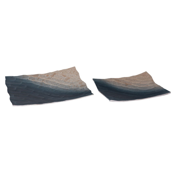 Atlas Colin Tray Set of 2 - Stylish Bronze Ombre Square Metal Trays for Home Décor & Organization AC11192-01S