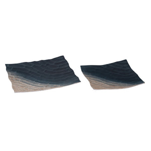 Atlas Colin Tray Set of 2 - Stylish Bronze Ombre Square Metal Trays for Home Décor & Organization AC11192-01S