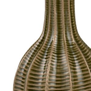 Atlas Collier Vase - Sculptural Earthenware with Olive Green & Copper Glaze for Modern Home Décor Large AC11193-02