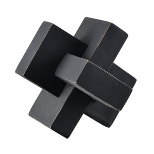Atlas Colton Object - Striking Sculptural Accent for Modern Decor, Ideal for Shelves and Tables Black AC11194-01
