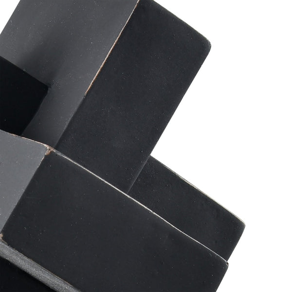 Atlas Colton Object - Striking Sculptural Accent for Modern Decor, Ideal for Shelves and Tables Black AC11194-01