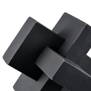 Atlas Colton Object - Striking Sculptural Accent for Modern Decor, Ideal for Shelves and Tables Black AC11194-01