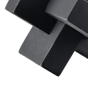 Atlas Colton Object - Striking Sculptural Accent for Modern Decor, Ideal for Shelves and Tables Black AC11194-01