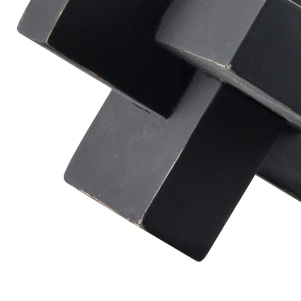 Atlas Colton Object - Striking Sculptural Accent for Modern Decor, Ideal for Shelves and Tables Black AC11194-01