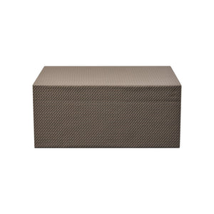 Atlas Connor Box - Stylish Set of 2 Brown Faux Leather Organizers with Gold Accents for Home Décor AC11197-01S