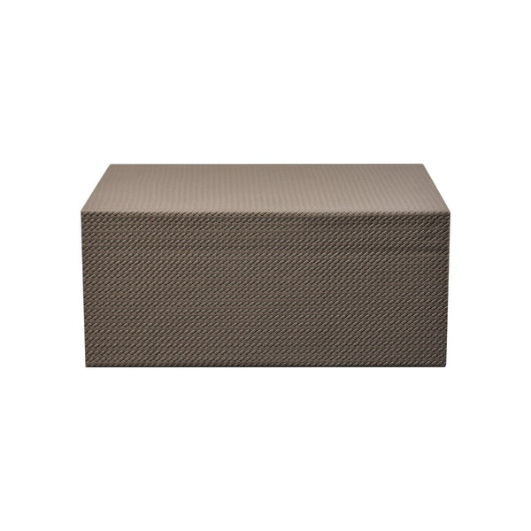 Atlas Connor Box - Stylish Set of 2 Brown Faux Leather Organizers with Gold Accents for Home Décor AC11197-01S