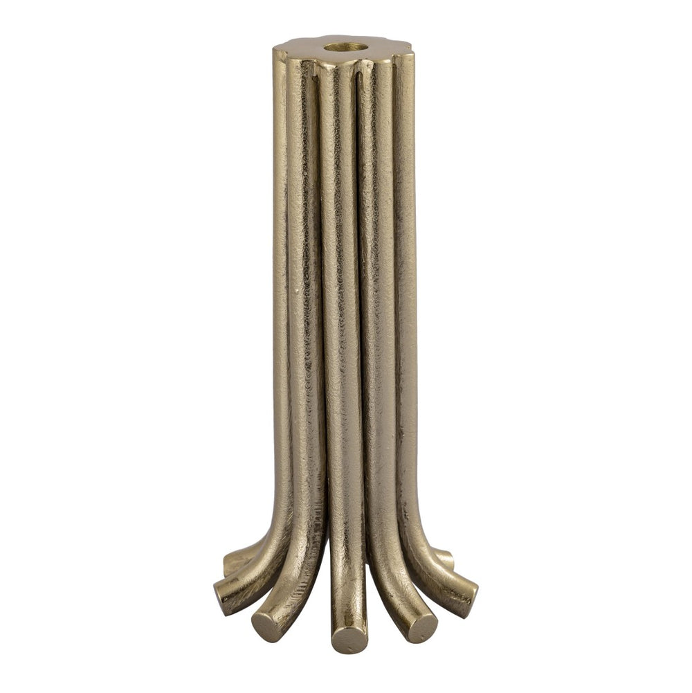 Atlas Contour Candleholder Set of 3 - Sculptural Aged Brass Holders for Elegant Dining & Home Decor AC11198-01S