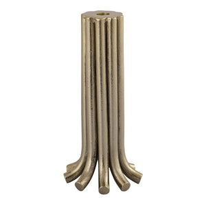 Atlas Contour Candleholder Set of 3 - Sculptural Aged Brass Holders for Elegant Dining & Home Decor AC11198-01S