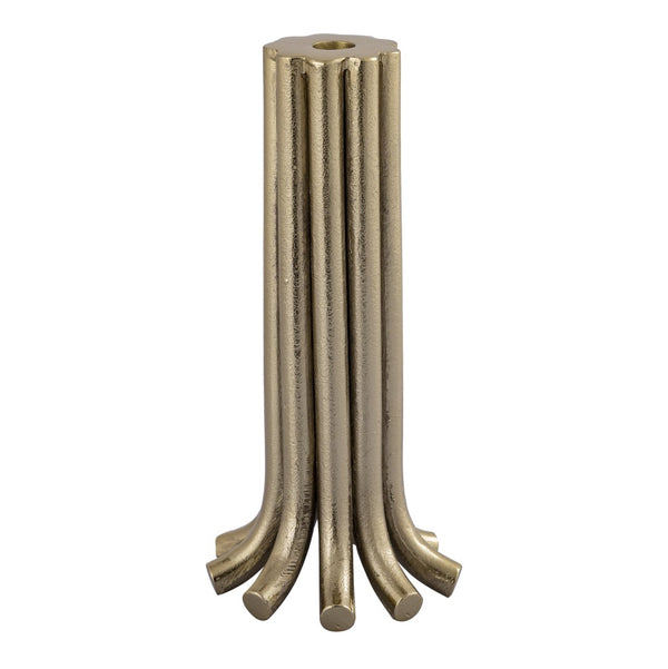 Atlas Contour Candleholder Set of 3 - Sculptural Aged Brass Holders for Elegant Dining & Home Decor AC11198-01S