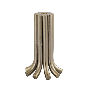 Atlas Contour Candleholder Set of 3 - Sculptural Aged Brass Holders for Elegant Dining & Home Decor AC11198-01S