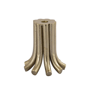 Atlas Contour Candleholder Set of 3 - Sculptural Aged Brass Holders for Elegant Dining & Home Decor AC11198-01S